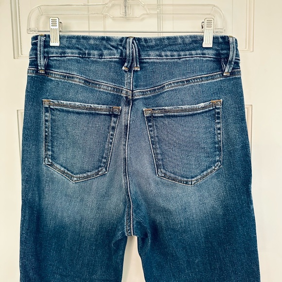 Good American Dark Blue Cropped Straight Leg Jeans - Picture 6 of 9